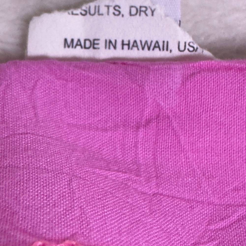 Vtg Jams World XL Floralee Pink Floral Midi Dress Hawaiian Resort Boho Ruffle - Picture 10 of 11